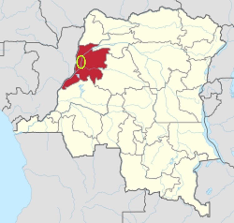 DRC Equateur province map