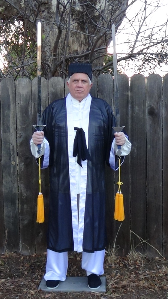 Black Pisha with swords
