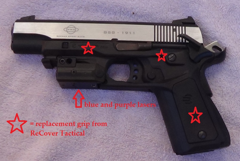 pistol with lasers