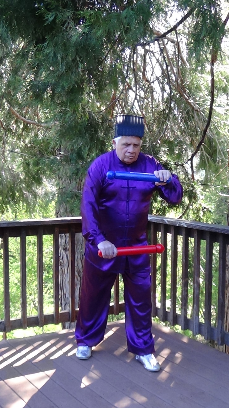 purple silks red blue bangs