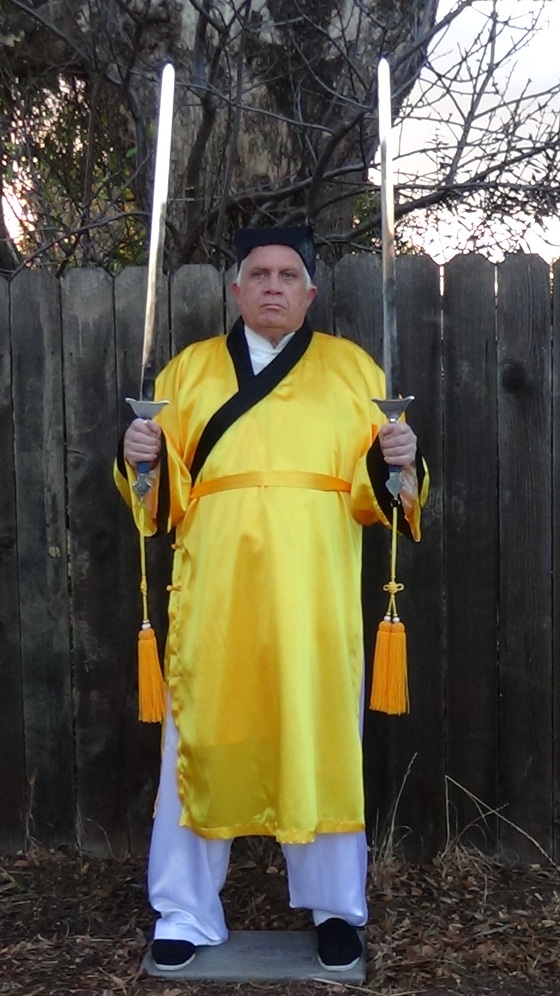Yellow Black Pisha with swords